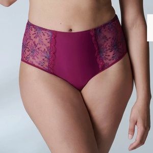 NWT Simone Perele Singuliere Retro Brief - Syrah